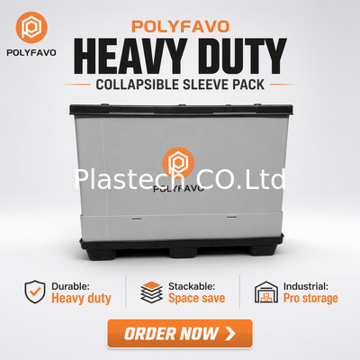 kualitas  Logistics Packaging Shipping Boxes 1220 * 1140* 900 mm Plastic Storage Container Panel Sleeve Box pabrik