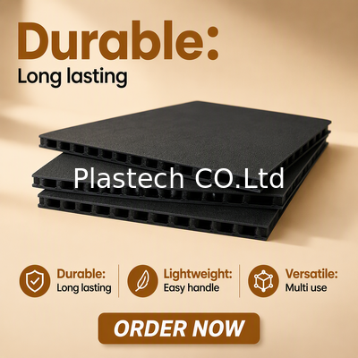 kualitas  10mm 3000gsm Plastic Proction Plastic Sheet Fly case Hoenycomb Polypropylene Flight Panel pabrik