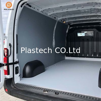 5mm Polypropylene Honeycomb Sheets Plastik Hitam PP Honeycomb Panel untuk Van Liner