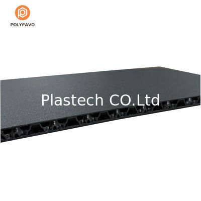 Rough Textured 10mm Hitam PP Honeycomb Board untuk Kasus Penerbangan