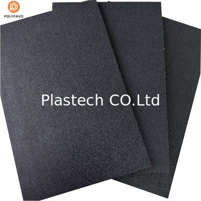 Rough Textured 10mm Hitam PP Honeycomb Board untuk Kasus Penerbangan