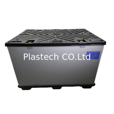 1600x1145x1067mm kemasan lengan dengan pallet menumpuk Plastik kontainer pengiriman