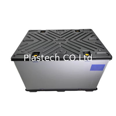 1600x1145x1067mm kemasan lengan dengan pallet menumpuk Plastik kontainer pengiriman