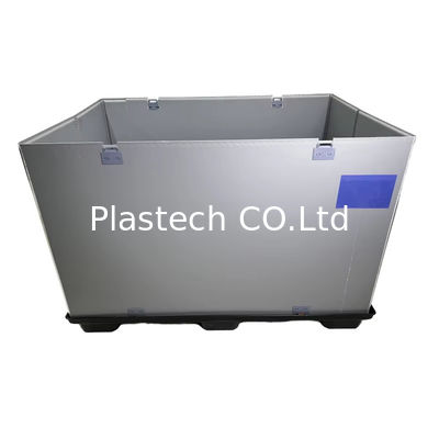 1600x1145x1067mm kemasan lengan dengan pallet menumpuk Plastik kontainer pengiriman