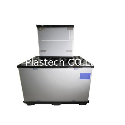 1600x1145x1067mm kemasan lengan dengan pallet menumpuk Plastik kontainer pengiriman