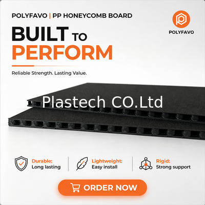 Kasus Penerbangan 7mm Panel Penerbangan Bahan Papan Ringan Panel Plastik Praksi PP Honeycomb