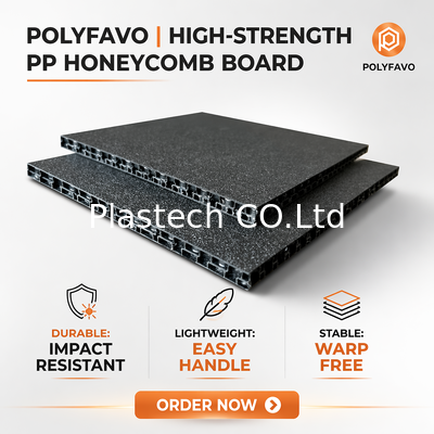 Panel Penerbangan Hitam 7mm Lightw 2800gsm Bahan Koper Penerbangan Panel Sarang Lebah PP untuk Koper Penerbangan