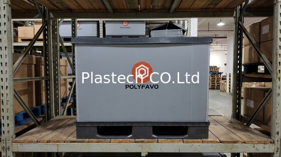 Kotak Penyimpanan 1200x800mm Kotak Pengiriman Kemasan Plastik Palet Kotak Lengan Kotak Balik Lipat