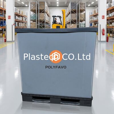 1200x800mm Kemasan Logistik Kotak Pengiriman Kontainer Penyimpanan PP Honeycomb Panel Sleeve Box