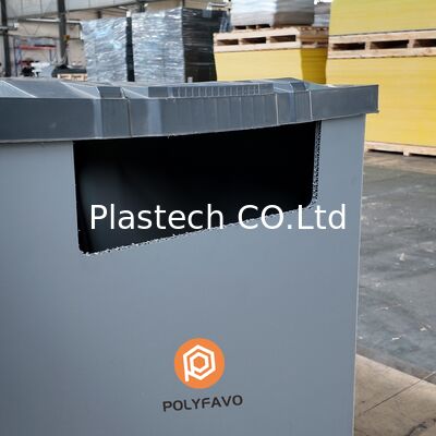 1200x800mm Kemasan Logistik Kotak Pengiriman Kontainer Penyimpanan PP Honeycomb Panel Sleeve Box