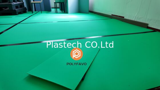 Flame Retardant Grade V2 5mm 1600gsm PP Polypropylene Honeycomb Board Lembar perlindungan lantai