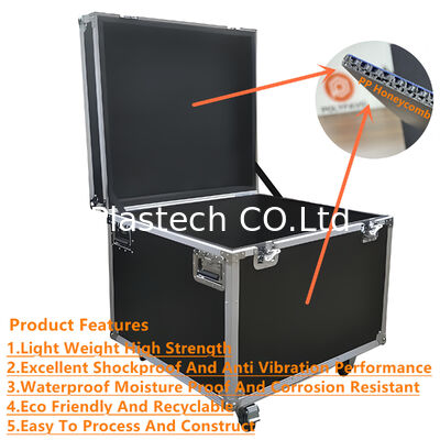 Panel Penerbangan 7mm Hitam Panel Penerbangan Ringan 2800gsm Aksesori Koper Penerbangan Panel Sarang Lebah PP