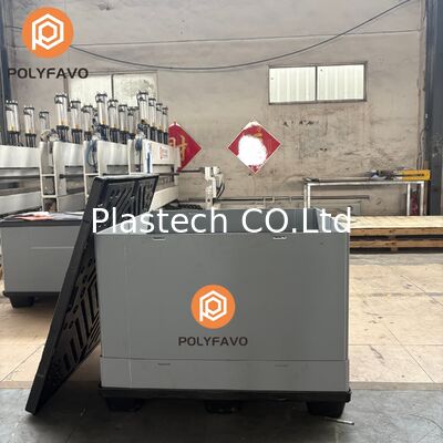 Kotak Kemasan Logistik Pengiriman 1220 * 1140 * 900 mm Kotak Lengan Panel Wadah Penyimpanan Plastik
