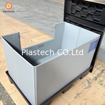 Wadah Palet EuroBox Lipat yang Kokoh dengan Penutup Akses dan Tutup Dirancang untuk Penggunaan Profesional di Pergudangan Industri