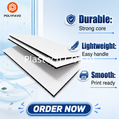 Lembaran Plastik Zhongcheng 5mm 1600gsm untuk Transportasi Panel Polipropilena Sarang Lebah