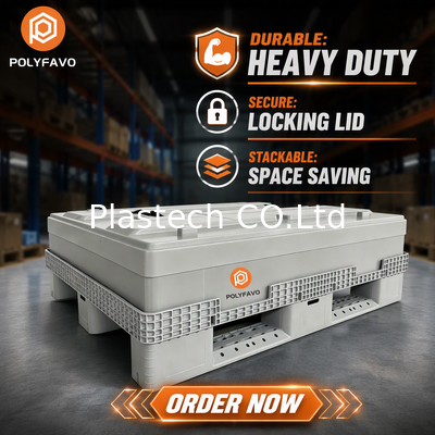 Heave Duty Plastic Palet Sleeve Pack Box dengan Tutup Palet Sleeve Pack Box