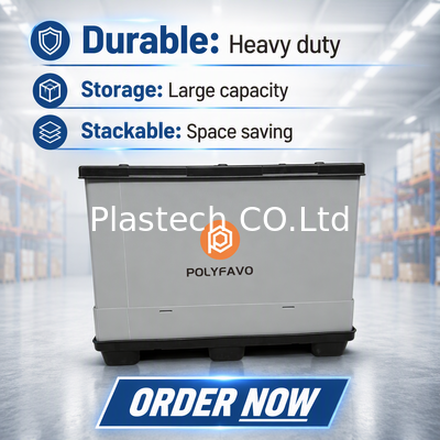 Kotak Sleeve Palet Plastik Honeycomb Lipat Kotak Sleeve Palet Plastik Otomotif Industri Kotak Palet Palet Murah Kotak Palet