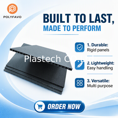 Lembaran Plastik PP Panel Sarang Lebah Bahan Flight Case 6mm 2200gsm