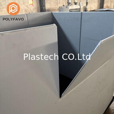 Kontainer Palet Plastik Kastil Lipat, Kastil Lipat yang Dapat Digunakan Kembali untuk Siklus Penyimpanan, Cetakan Logo Warna Khusus 500kg