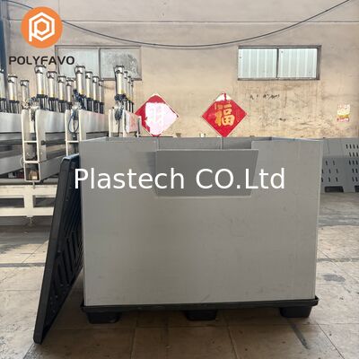 Kotak Lipat Ketebalan dinding khusus, Plastik Lipat Kontainer Tutup dan Base Opsi, 10mm 12mm 500kg Static Load
