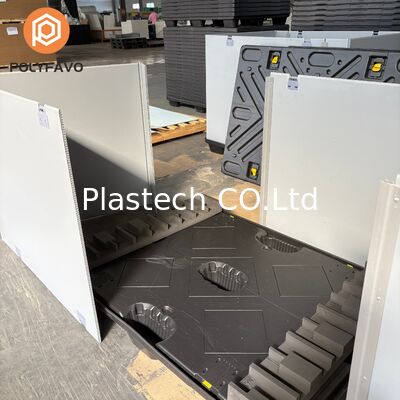 Kotak Palet Lipat dengan Lapisan EVA, Dua Panel Coaming Tipe C Desain Sambungan, Kotak Lengan Lipat Alas Palet Plastik