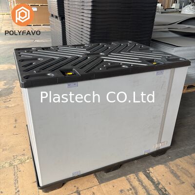 Kotak Coaming Dua Piece Tipe C, Kotak Sleeve Lipat dengan Lining busa EVA, Kotak Bulk Plastik Palet Basis Kembali