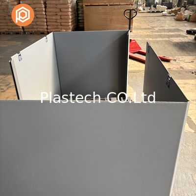 Palet Sleeve Box Dua Tipe C Coaming, EVA Lining Perlindungan Dalam Lipat, Plastik Pallet Base Container yang Dapat Digunakan Lagi